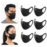 Dedox Anti Pollution Cotton Face Mask for Adults – Reusable & Washable, Soft Oxford Fabric, Unisex, Breathable & Comfortable Fit – Black (Pack of 6)