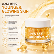 DEDOX Gold Age Tox Cream – Anti-Ageing Moisturiser with Collagen, Retinol & Hyaluronic Acid (50g) | Korean Skincare