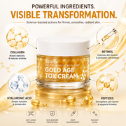 DEDOX Gold Age Tox Cream – Anti-Ageing Moisturiser with Collagen, Retinol & Hyaluronic Acid (50g) | Korean Skincare