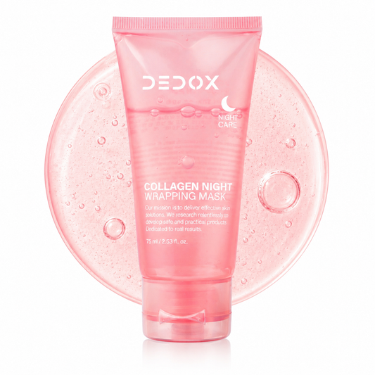 Dedox Collagen Overnight Wrapping Peel Off Facial Mask Pack Elasticity & Hydration Care, Reduces Sagging & Dullness Hydrolyzed Collagen For Glowing Skin – Korean Skin Care 75ml