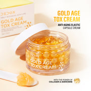 DEDOX Gold Age Tox Cream – Anti-Ageing Moisturiser with Collagen, Retinol & Hyaluronic Acid (50g) | Korean Skincare