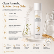 DEDOX Ceramide Rice Moisturizing Toner 20ml – Hydrating Essential Face Moisturizer for All Skin Types – Korean Skincare (20ml)