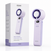 Product Title ZENIK Pawan Frost Handheld Personal Fan – Semiconductor Ice Cooling | 199 Speed Levels | 13000 RPM Turbo Motor | 3600mAh Type C | 12 Hour Backup | Foldable LED Display Mini Travel Fan
