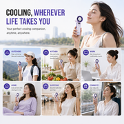 Product Title ZENIK Pawan Frost Handheld Personal Fan – Semiconductor Ice Cooling | 199 Speed Levels | 13000 RPM Turbo Motor | 3600mAh Type C | 12 Hour Backup | Foldable LED Display Mini Travel Fan